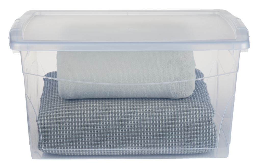 type A Clarity Transparent Storage Box with Lid, 50L Canadian Tire