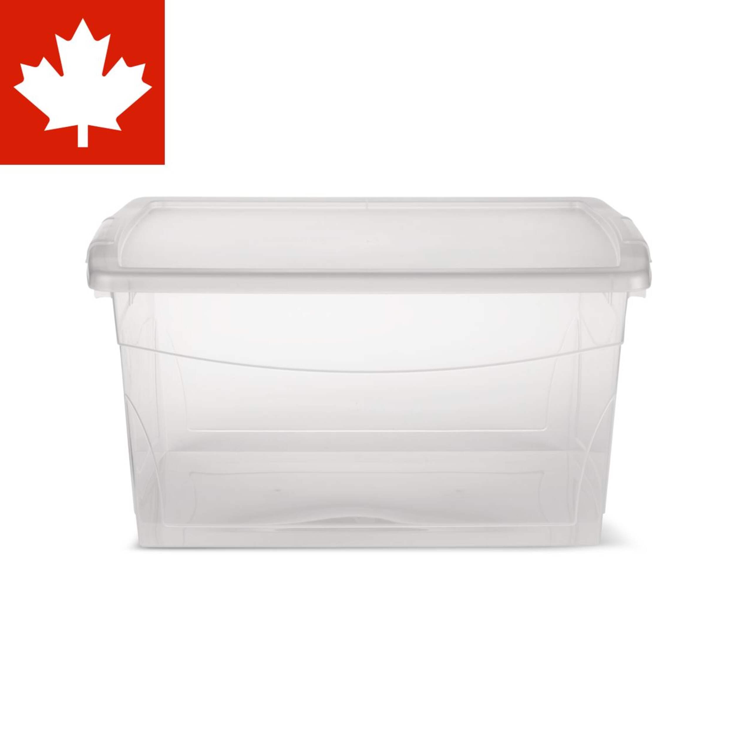 type A Clarity Transparent Storage Box with Lid, 50-L Front_Elevated