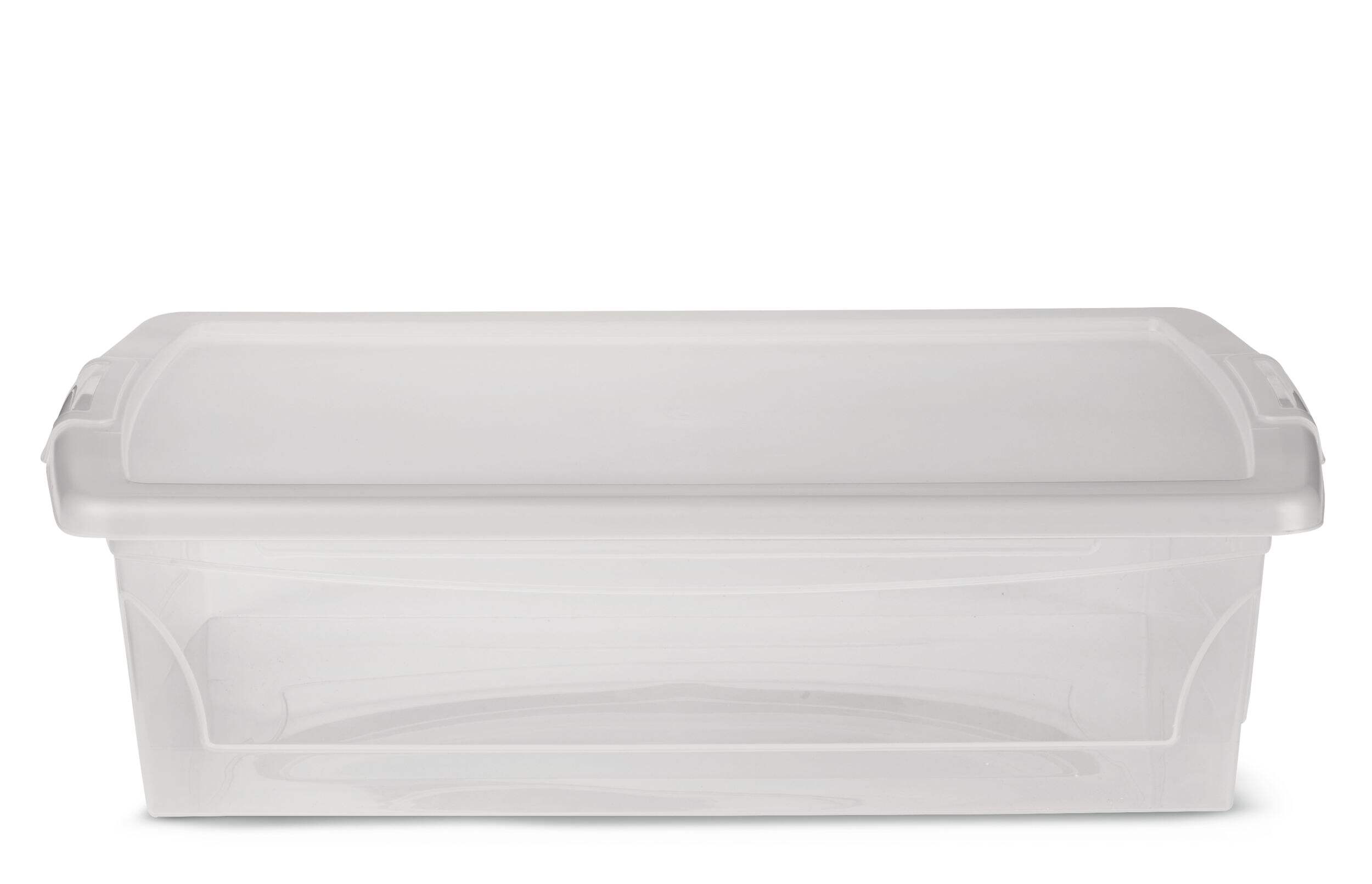 type A Clarity Transparent Storage Box with Lid, 25-L Front_Elevated