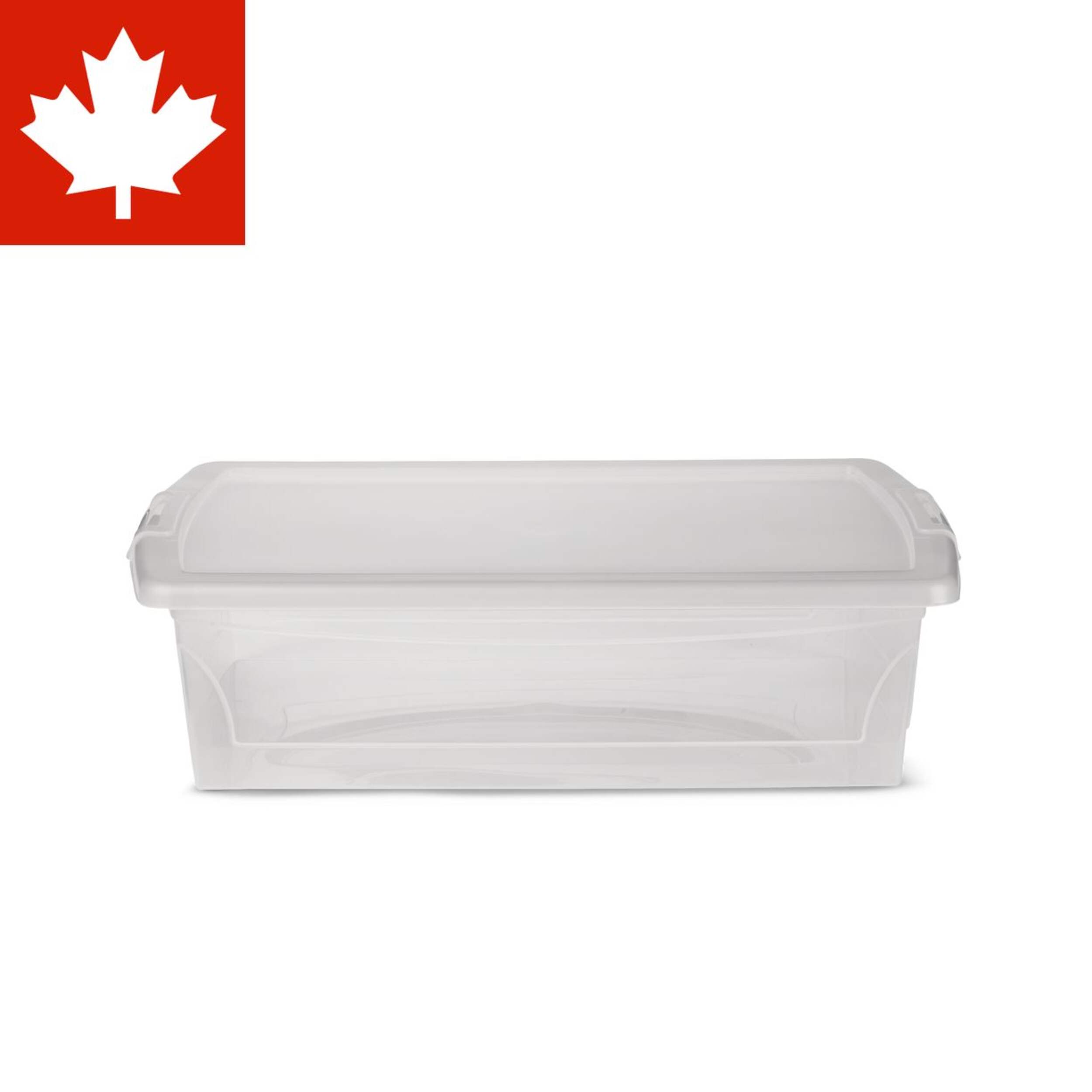type A Clarity Transparent Storage Box with Lid, 25-L Front_Elevated