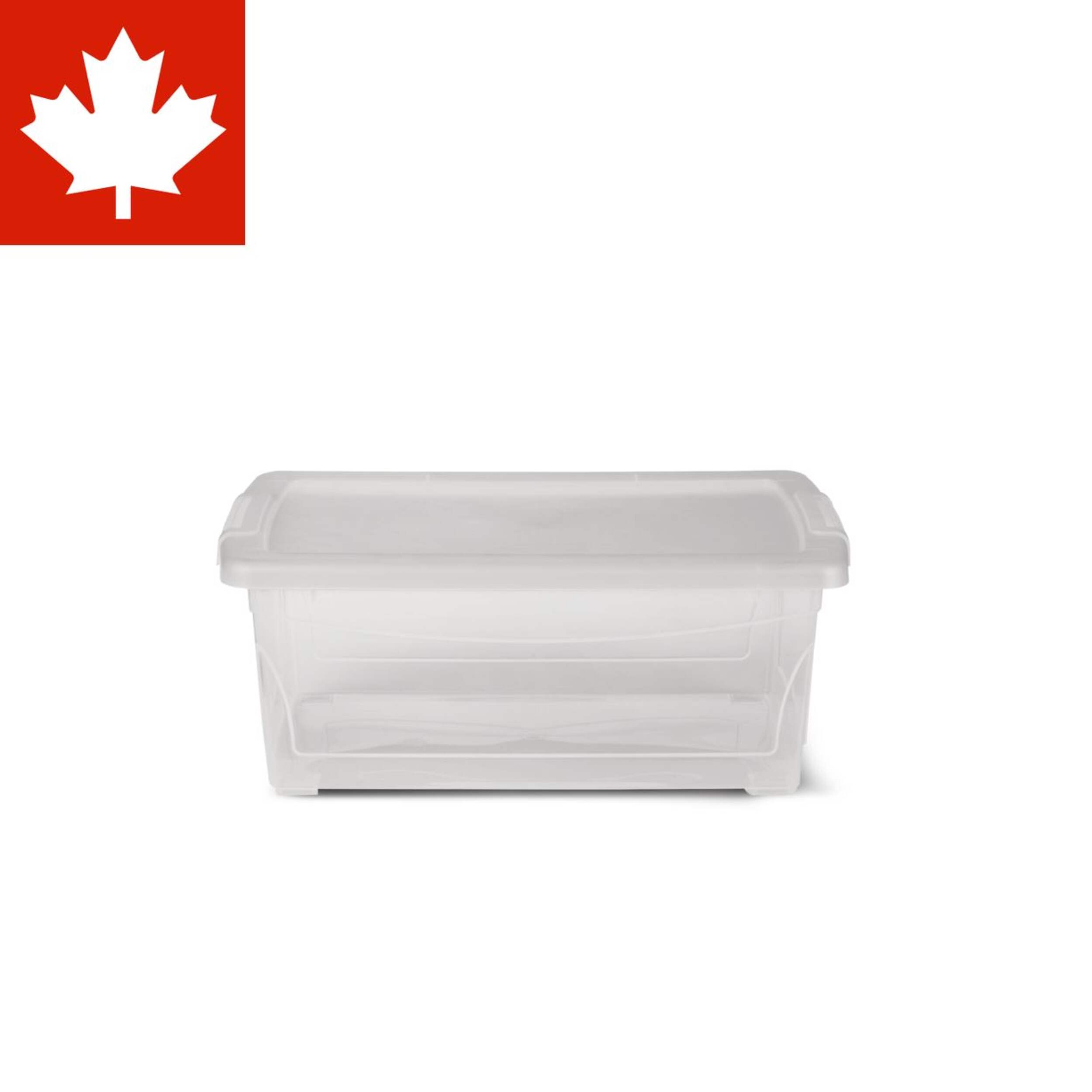 type A Clarity Transparent Storage Box with Lid, 15-L Front_Elevated