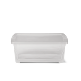 type A Clarity Transparent Storage Box with Lid, 15-L Front_Elevated