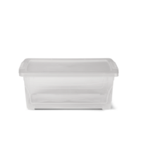 type A Clarity Transparent Storage Box with Lid, 15-L Front_Elevated