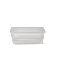 type A Clarity Transparent Storage Box with Lid, 9-L Front_Elevated