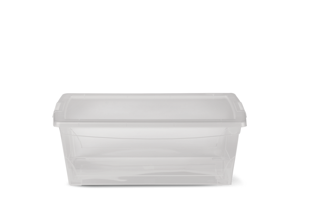type A Clarity Transparent Storage Box with Lid, 9L Canadian Tire