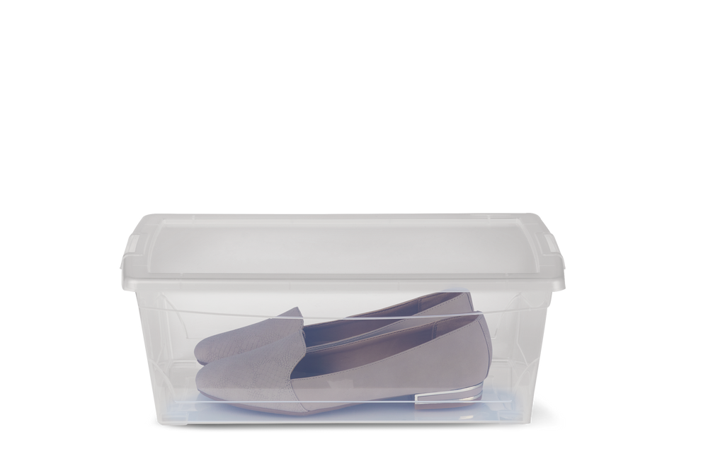 type A Clarity Transparent Storage Box with Lid, 9L Canadian Tire