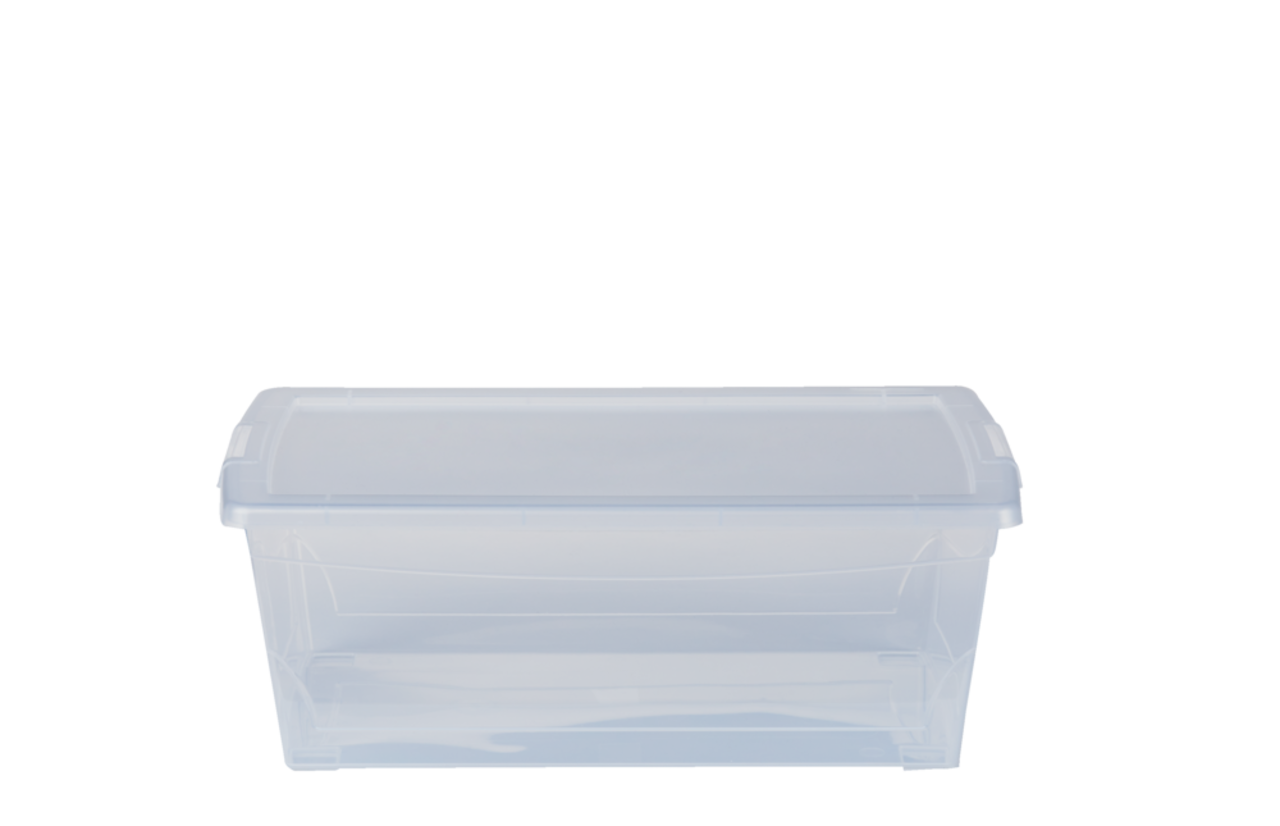 type A Clarity Transparent Storage Box with Lid, 9-L