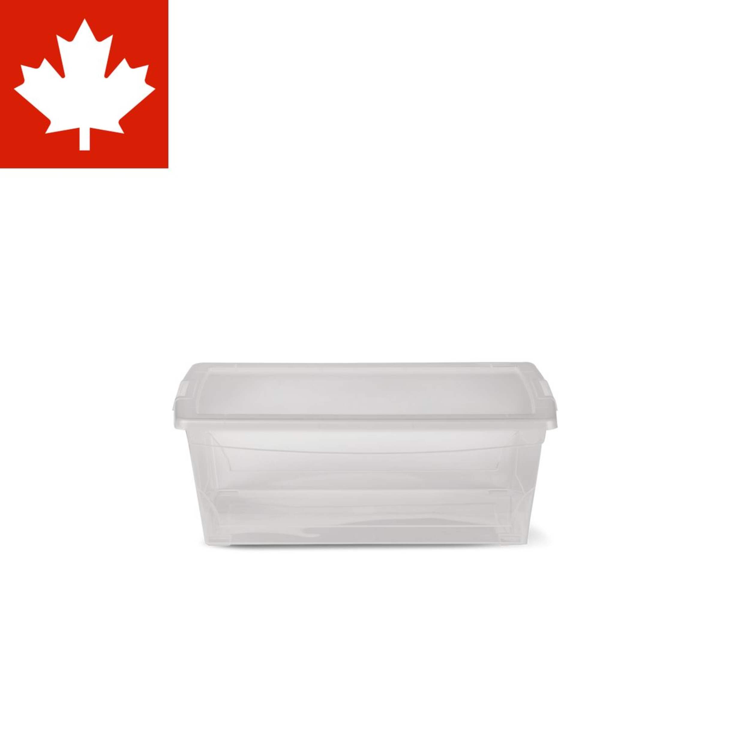 type A Clarity Transparent Storage Box with Lid, 9-L Front_Elevated