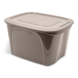 type A Stackable Storage Box with Lid, 63-L Front_Three_Fourths_Angled_Left