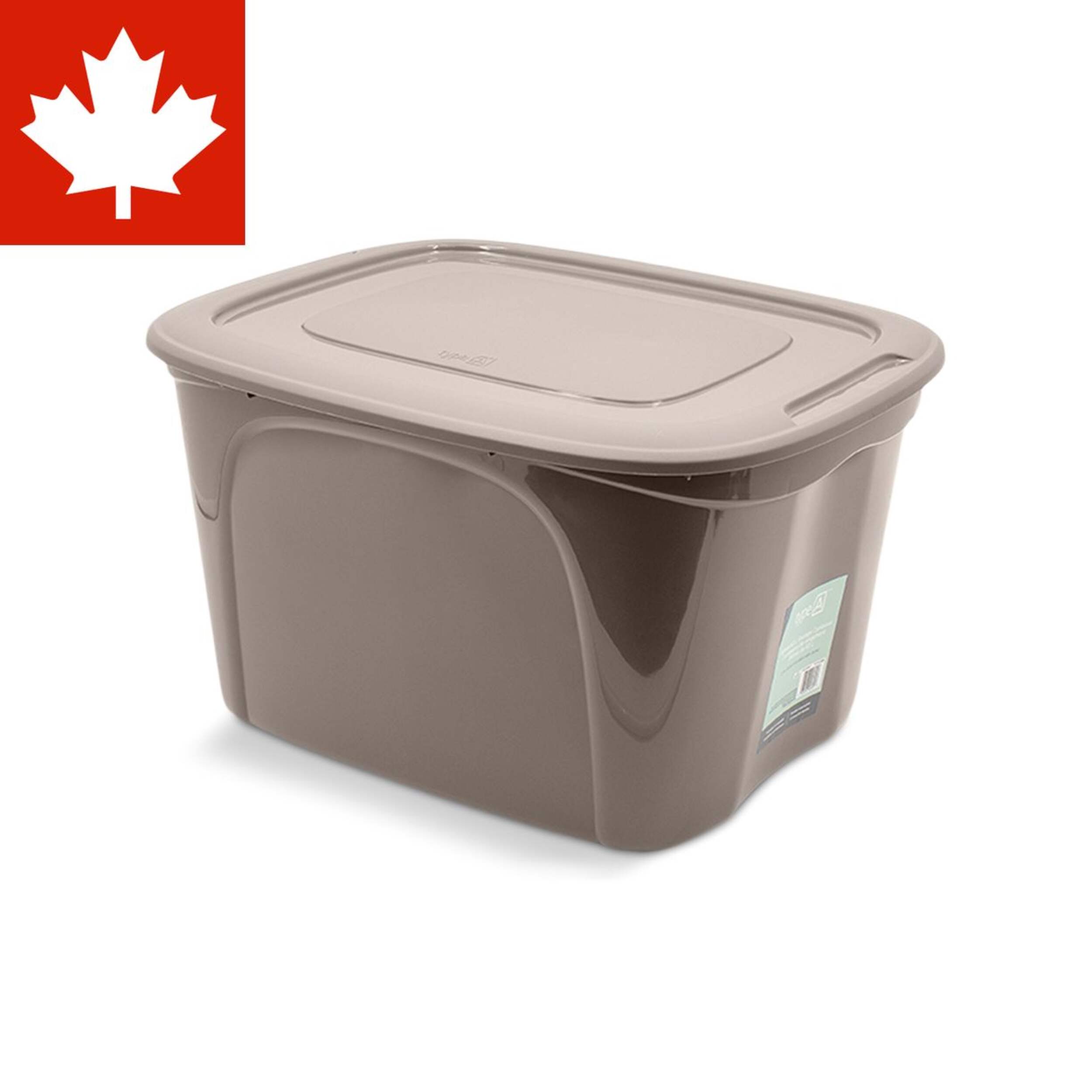 type A Stackable Storage Box with Lid, 63-L Front_Three_Fourths_Angled_Left