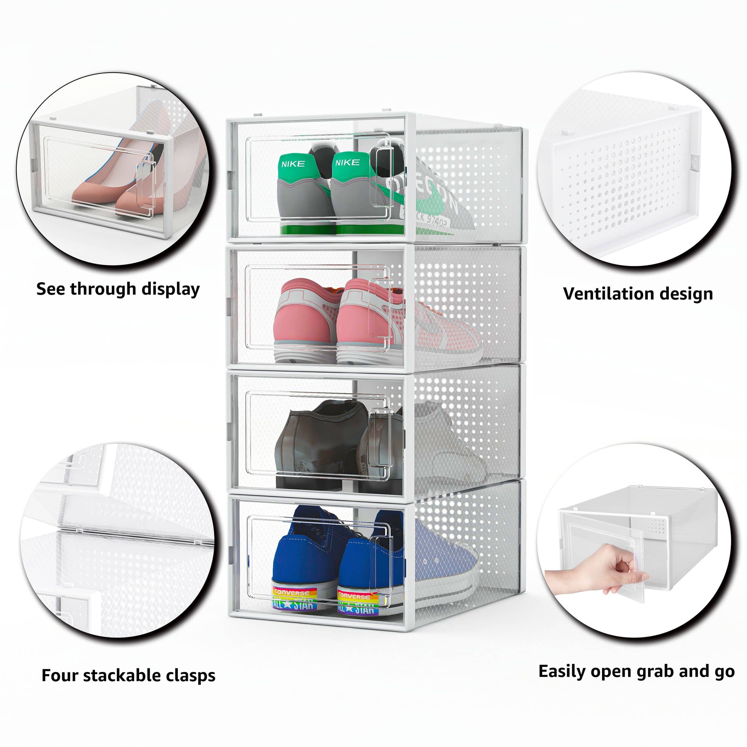 See through shoe storage deals