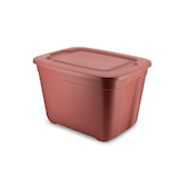 type A Restore Stackable Storage Box with Lid, 68-L, Red Front_Three_Fourths_Angled_Left