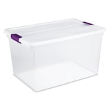 Sterilite ClearView Storage Box with Latched Lid, 62-L Front_Angled_Right
