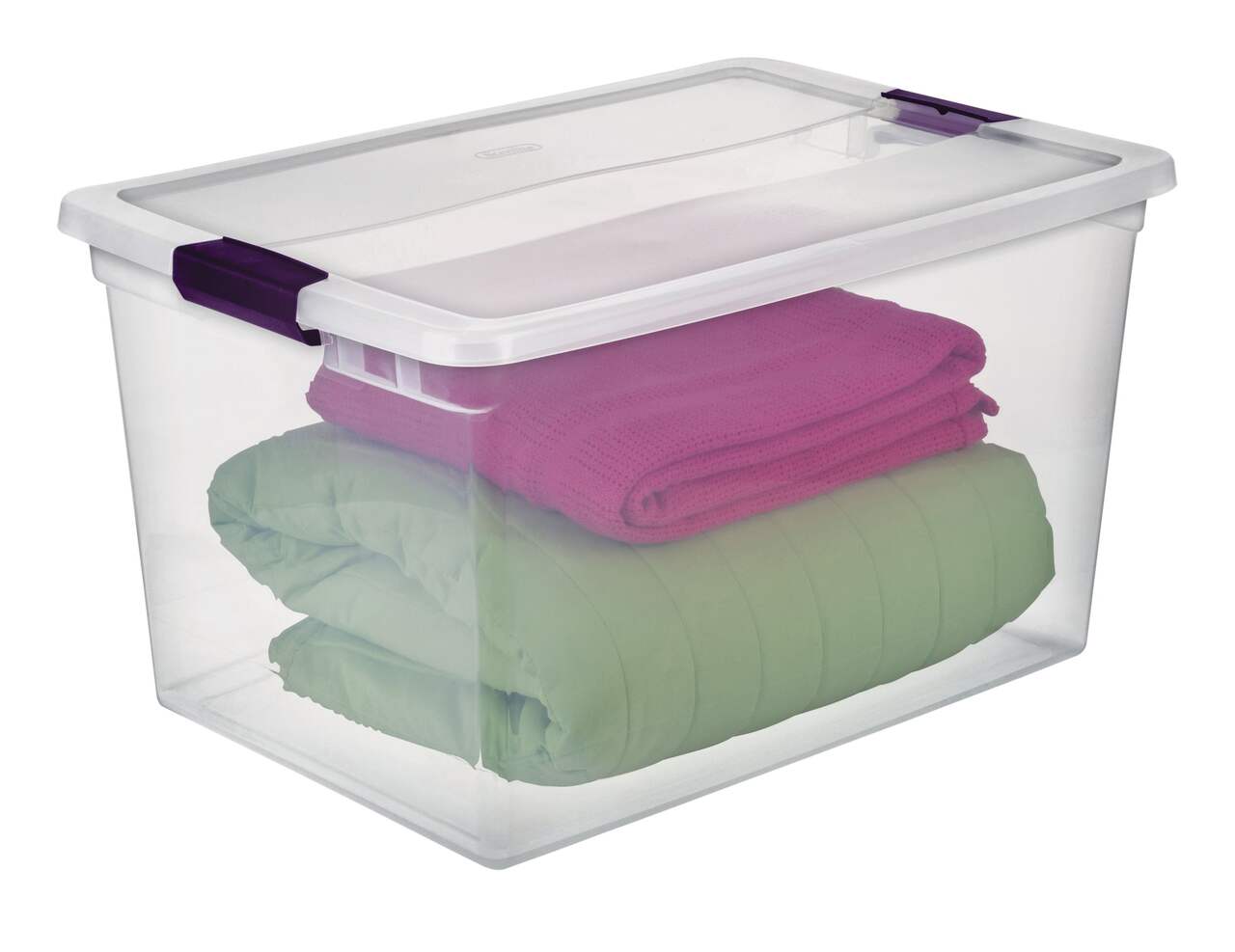 type A Clarity Transparent Storage Box with Lid, 2-L