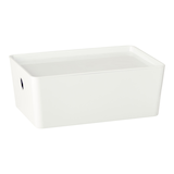 Type A Flexible Storage Bin with Lid, White, 3.8-L Front_Three_Fourths_Angled_Right