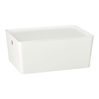 type A Storage Bin with Lid, 12-L Front_Three_Fourths_Angled_Right