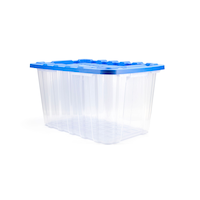 Bac de rangement robuste transparent, 102 L Front_Three_Fourths_Angled_Left