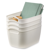 Type A Flexible Storage Bins, White, 3.6-L, 4-pk