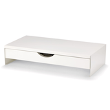 Type A Monitor Stand, Steel, Non-slip, White Front_Angled_Left