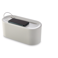 type A Cord Organizer, White Front_Three_Fourths_Angled_Left