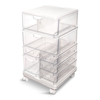 Type A 7-Drawer Storage Tower Organizer Front_Three_Fourths_Angled_Left