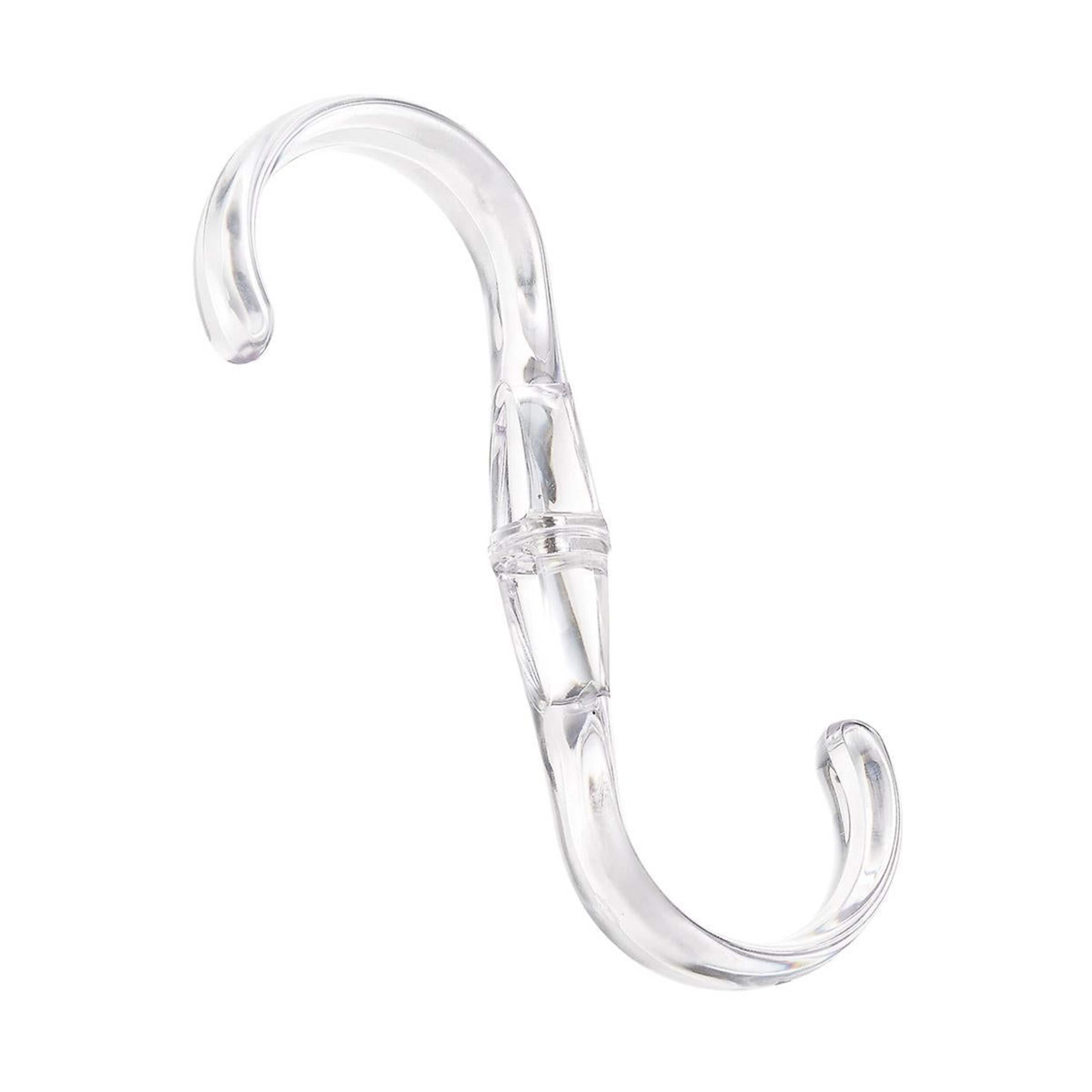 Crochet en S suspendu The Home Edit, transparent, pour le rangement des placards Front_Angled_Right