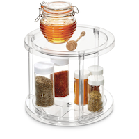The Home Edit by iDESIGN Clear 2-Tier Rotating Turntable Organizer Front_Elevated
