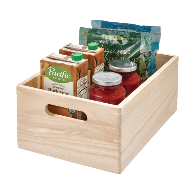 The Home Edit by iDESIGN Large Wood Organizing Storage Bin, 12L