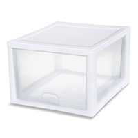 Sterilite Transparent Stackable Large Storage Drawer, 26-L