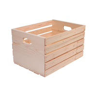Adwood Solid Pine Wood Storage Crate, 20-in Front_Three_Fourths_Angled_Right