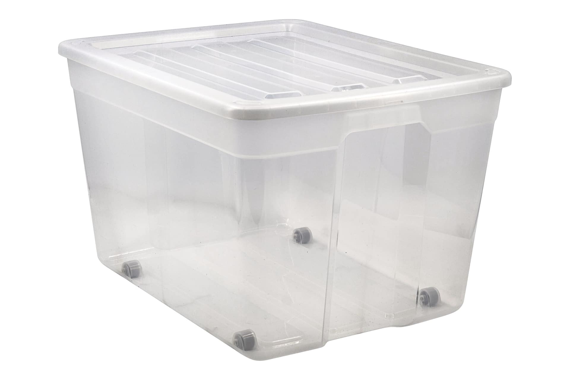 type A Clear Storage Tote with Wheels 80 L Canadian Tire