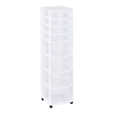 Type A Clear 8-Drawer Storage Tower Front_Angled_Right