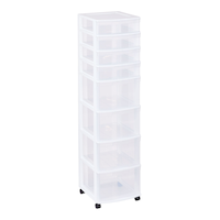 Type A Clear 8-Drawer Storage Tower Front_Angled_Right