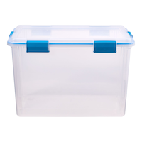 Sterilite Gasket Box Clear, 76-L Front_Elevated