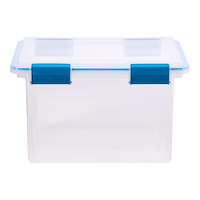 Sterilite Gasket Box Clear, 30-L Front_Elevated