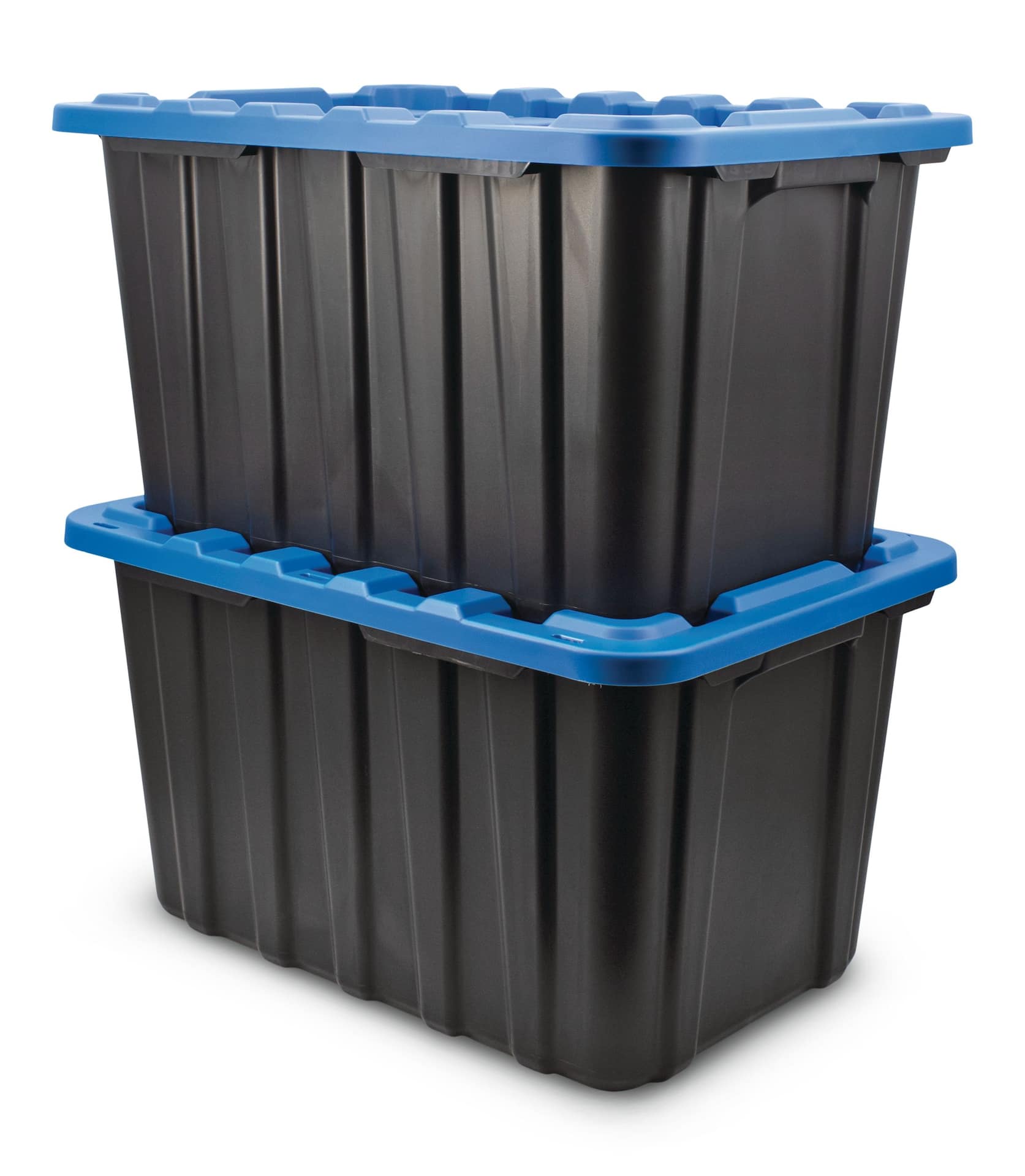 Malloy Storage Plastic Fish Bin With Lid 20L Green and Blue