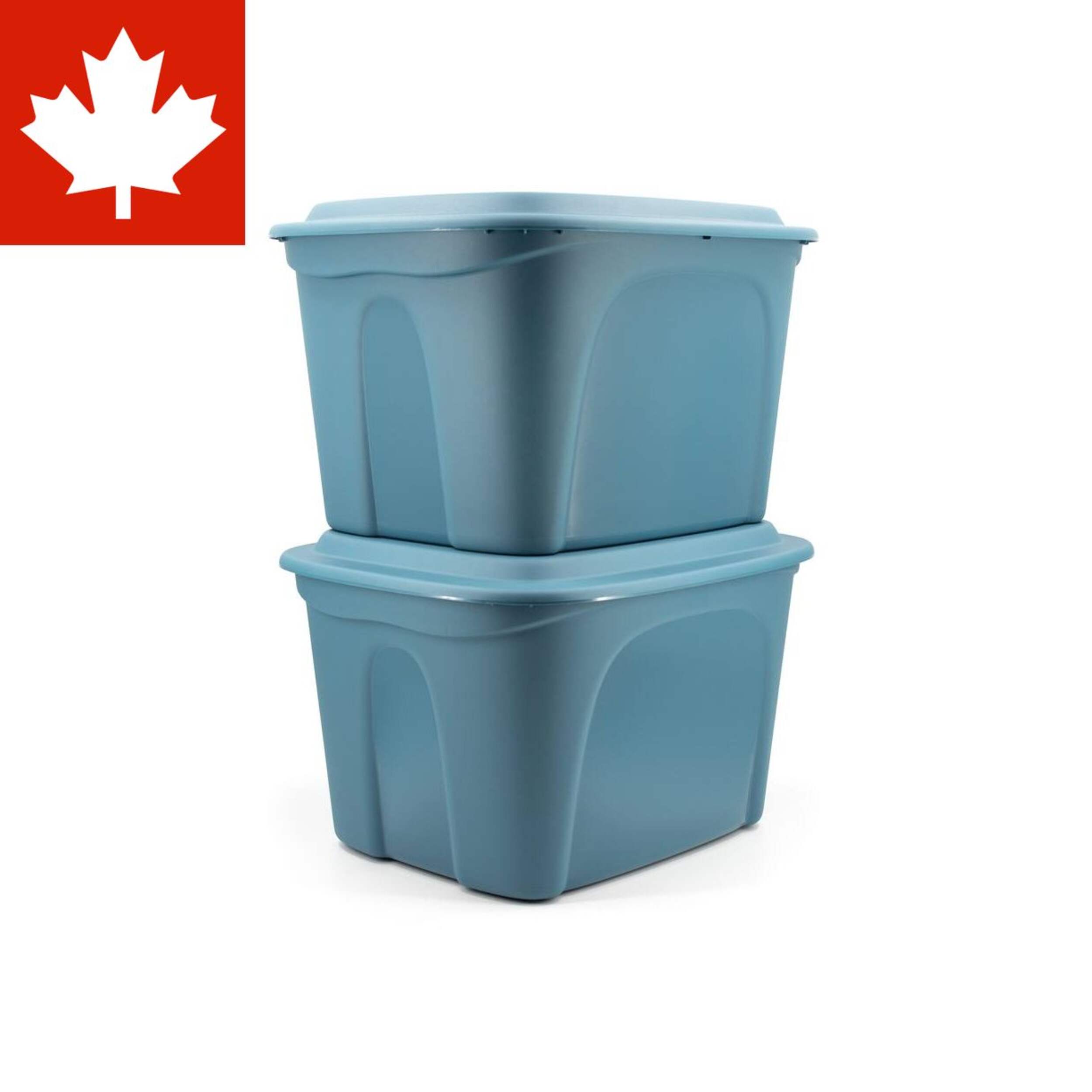 type A Nest Tote, Modular & Stackable, 72-L, 2-pk Front_Three_Fourths_Angled_Right