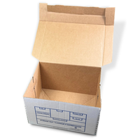 Push N Pack Small Storage File Box with Lid, Collapsible 10-L, 2-pk