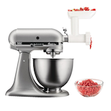 KitchenAid Classic Plus®Tilt-Head Stand Mixer with Food Grinder Attachment, Silver Composite_or_Mixed