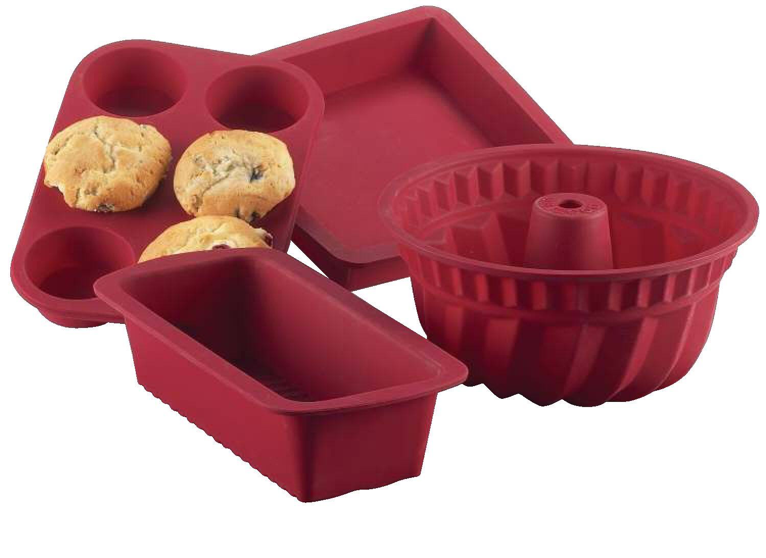 MASTER Chef Silicone Non-Stick Cake Pan, Red | Canadian Tire