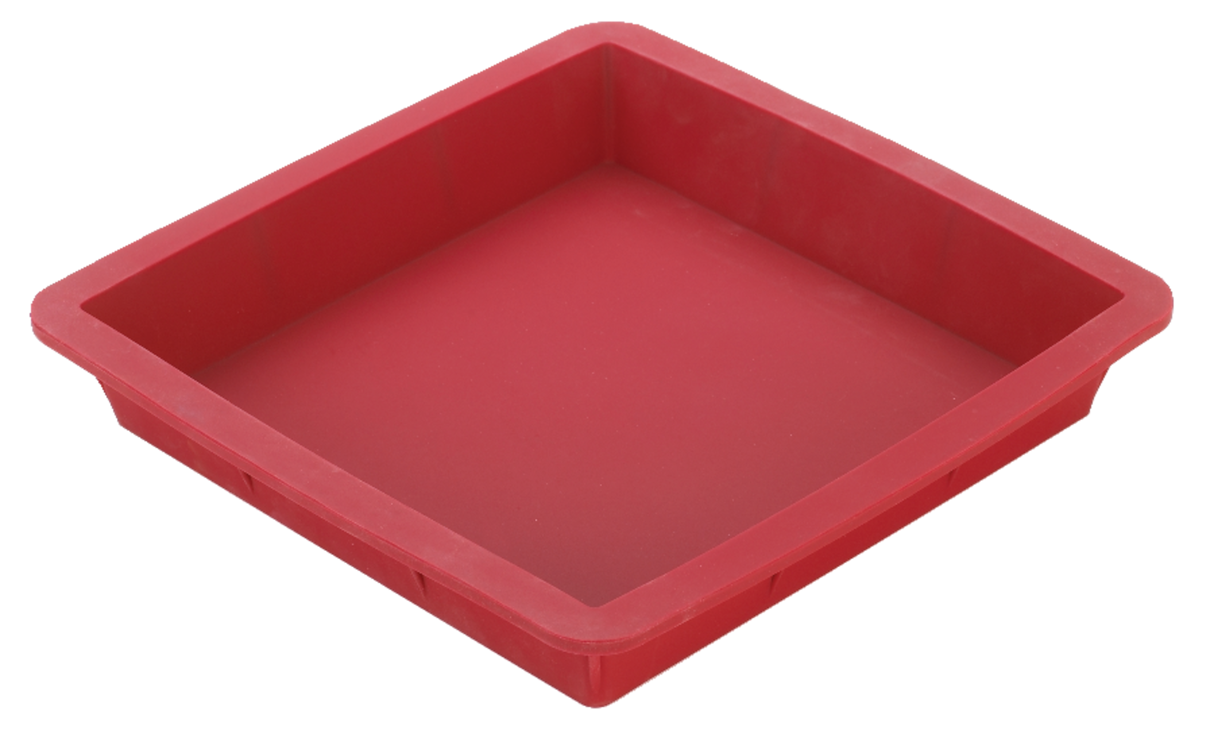 MASTER Chef Silicone Non-Stick Cake Pan, Red Front_Three_Fourths_Angled_Right