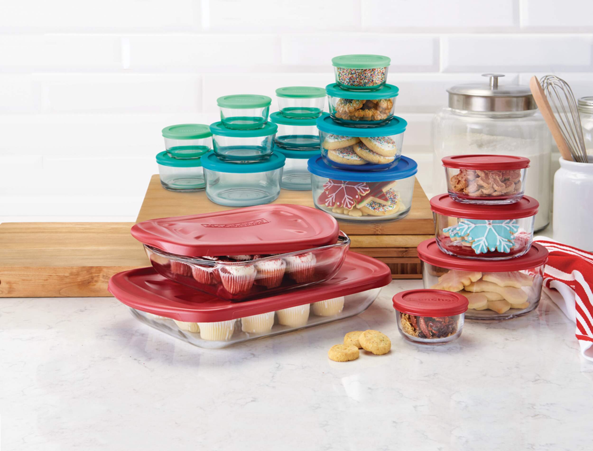Anchor Hocking Glass Food Storage Set, Assorted Sizes, 24pc Canadian Tire