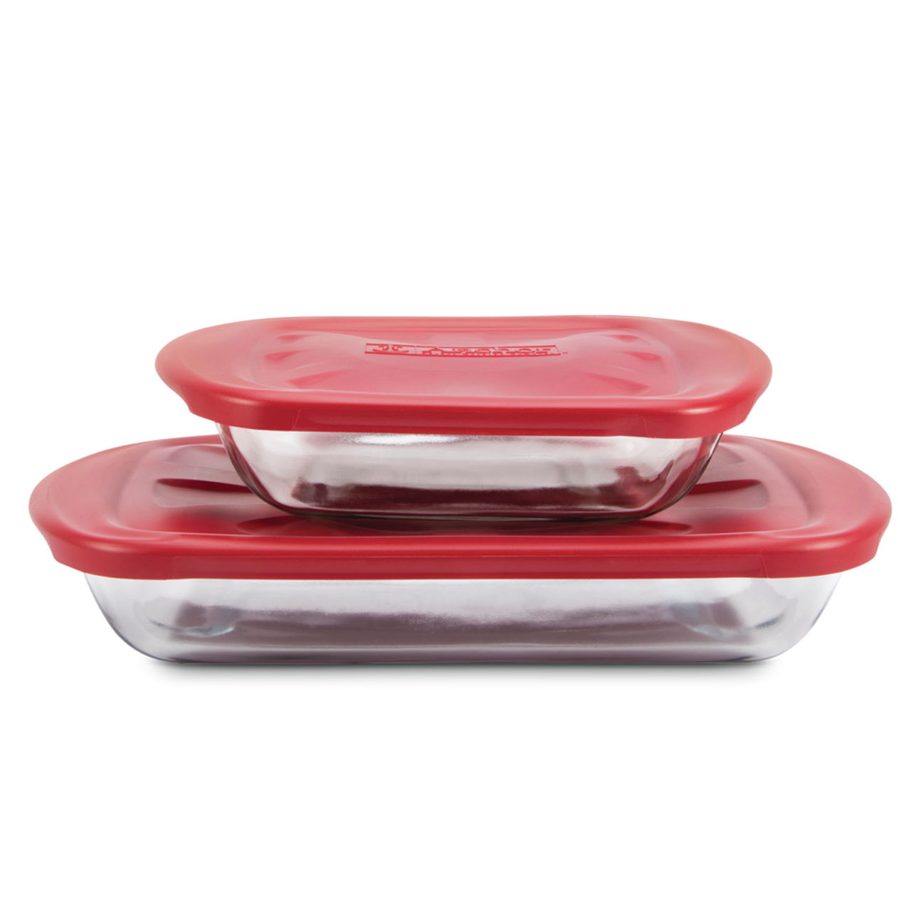 Anchor Hocking TrueFit Cake Dish with Cherry Lid, 8 inch, Clear
