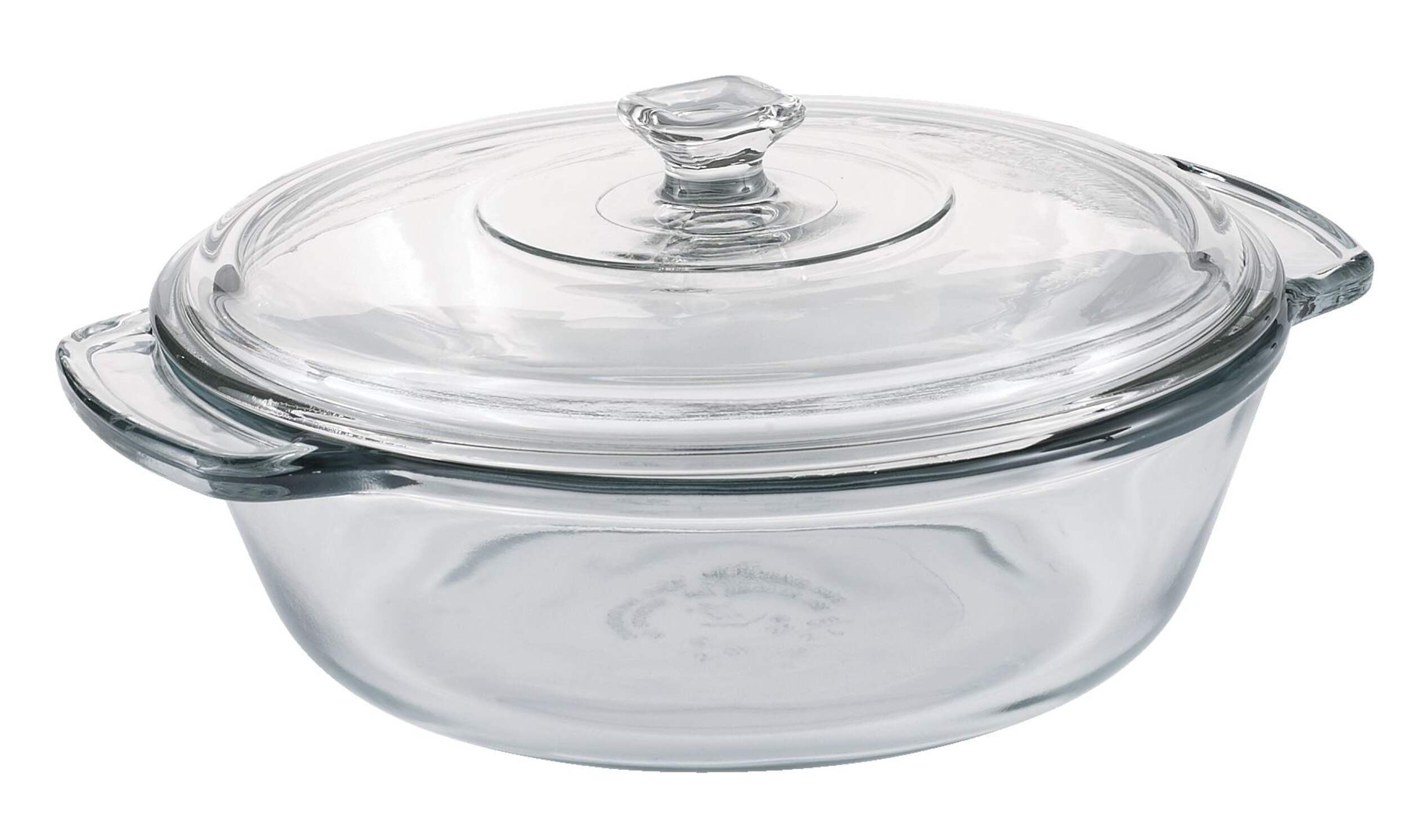 Anchor Hocking Oven Originals Glass Casserole Dish with Cover, 2-L Front_Angled_Right