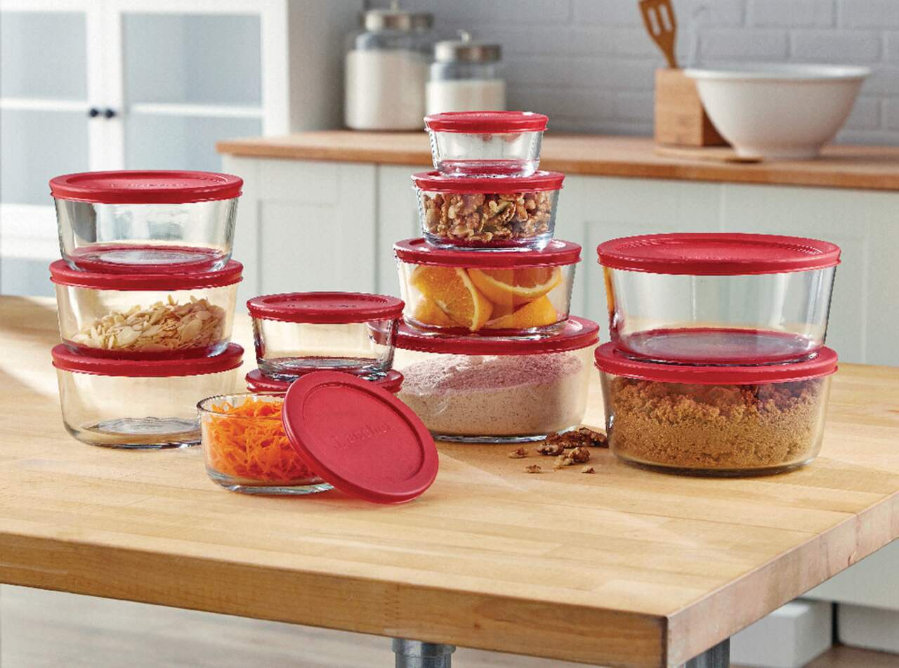 Anchor Hocking 82629L20 Food Storage Container Set 6 Piece Includes: (3) 2  Cup Containers