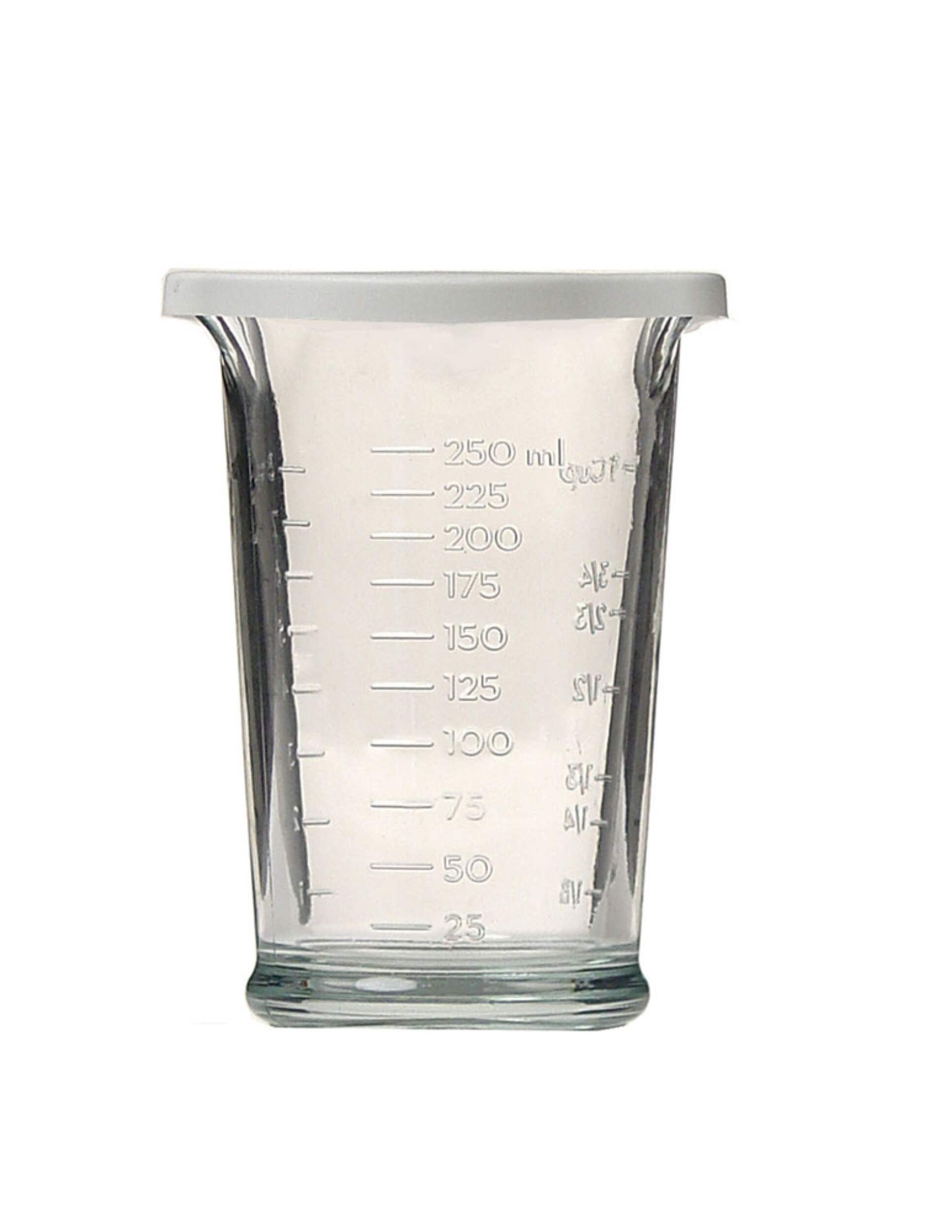 Anchor Hocking Triple-Pour Measuring Cup with Plastic Lid, 250-ml Front_Flat
