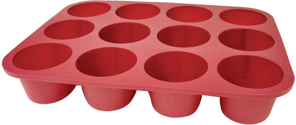 MASTER Chef Silicone Non-Stick Muffin Pan, Red, 12-Cup | Canadian Tire