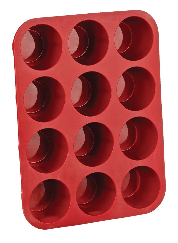 MASTER Chef Silicone NonStick Muffin Pan, Red, 12Cup Canadian Tire