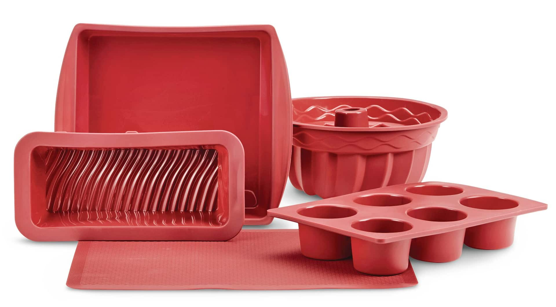 MASTER Chef Silicone Non Stick Bakeware Set Red 5 pc Canadian Tire