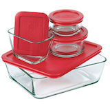 Anchor Hocking Glass Storage Set with Lids, Assorted Sizes, 4 Count Composite_or_Mixed